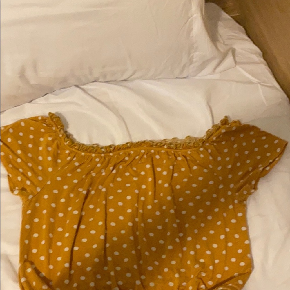 Yellow off the shoulder top